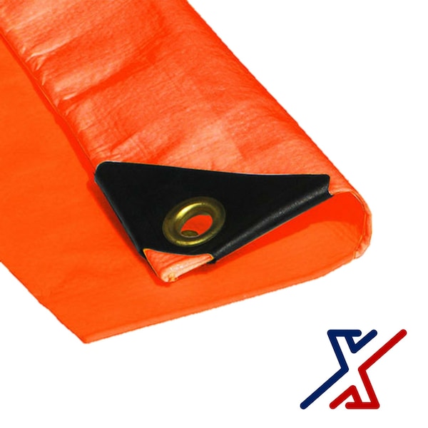 X1 Tools 40 ft x 24 ft Heavy Duty Tarp, Orange, Polyethylene X1T-CAN ...